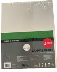 8 x 10 Canvas Panels 3-pack White (Sealed) 2 Packs (6 Total)