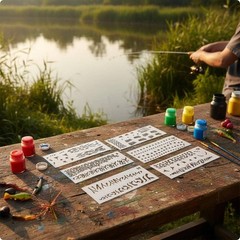 Lure Painting Template PVC Lure Painting Stencil Clear for Anglers