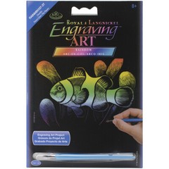 Royal Brush Rainbow Foil Engraving Art Mini Kit 5″X7″-Clownfish (6Pk)