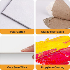 Canvas Board 8 X 10 Inch, 24 Pack Canvases for Painting, 100% Cotton Canvas for