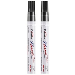 Overseas Permanent Paint Pens Black Markers – 2 Pack Single color Oil Based P…