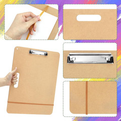 2 Pack 11.8X17.7 Drawing Boards, Sketch Boards with Sturdy Clip and Rubber Bands