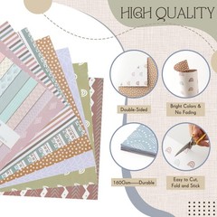 72 Sheets 12×12 Floral Scrapbook Paper Double Sided Boho Earth Tone Crafts