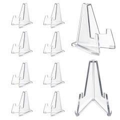 HillSpring 10 Pack 2.2 Inch Clear Small Easel Stand, Inches,
