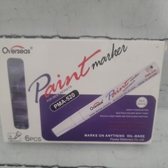 Black Paint Markers Pens Single Color 6 Pack Permanent purple