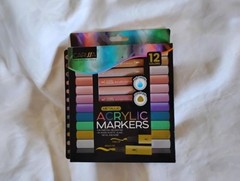 Carissa ~ Vibrant Metallic Acrylic Markers ~ Set of 12