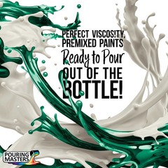 Pouring Masters Deep Ocean Teal 8-Ounce Bottle Water-Based Acrylic Pouring Paint