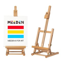 MEEDEN Tabletop Easel for Painting H-Frame, Adjustable & natural