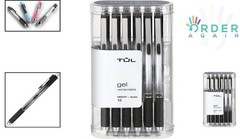 Gel Pens Retractable Medium Point 0.7mm Black Ink Pack of 12