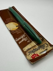 Vtg Sanford Calligraphic Pen Green Fine Point 2.5mm Permanent No 40104 NOS