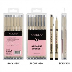 Yardlio Fineliner Pens Set of 6 Journaling Drawing Writing Pens Bulk (Lot of 20)