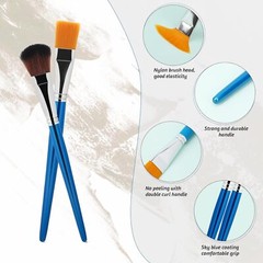 6Pcs Mop Brush for Acrylic Painting, 1 Inch Oval Blending Paint Brushes for Acry