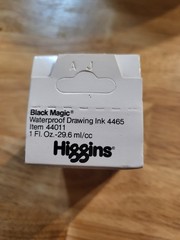 Higgins Black Magic Pigmented Drawing Ink, 1 Ounce Bottle