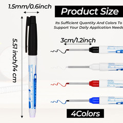 8 PCS Long Nose Marker Long Head Deep Hole Marker Pens 30 Mm Felt Tip Colorful M