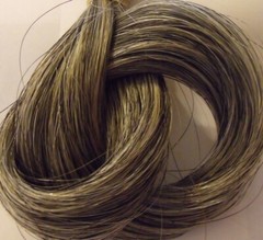 HORSEHAIR, 1 ounce, Bulk, horse tail hair, Great for crafts, salt-pepper GRAY