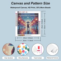 Romantic Love Diamond Art Kits for Adults, 5D Diamond Painting Kits for Beginner
