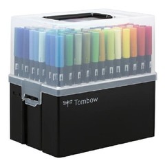 TOMBOW Dual Brush Pen ABT all 108 colors Set w/Case AB-T108CBULK Japan NEW
