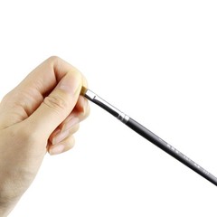 Black Nylon Bristle Flat Craft Acrylic Watercolor Oil Paint Brushes 8 Pcs