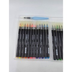 Arteza Real Brush Pens 24 Colors Premium Watercolor Markers with Water Brush Pen