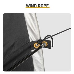 6.8×2.6FT Black Arc Bicycle Storage Shed 210D PU Silver Coated Oxford Cloth Bike
