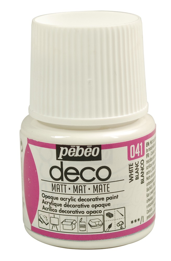Pebeo Deco Matt Acrylic Paint 45ml – 28 Home, Craft, DIY Colours