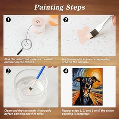 NiArt Paint by Numbers for Adults 16″ x 20″ The Screaming Dog + Unframed