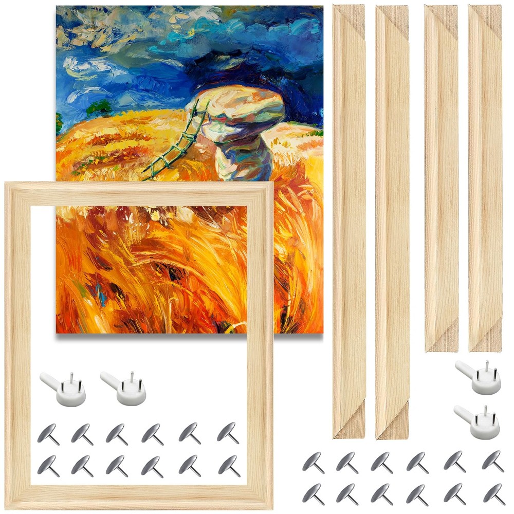 2 Pack DIY Canvas Stretcher Bars 16×20 Inch Canvas Frame, Sturdy Stretcher Fr…