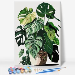 Framed Paint by Numbers Kit for Adults Beginner Kids Ages 10-13, Plants Easy…