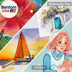 Art Supplies, 240-Piece Art Set Crafts Drawing Kits with Double Sided Trifold Ea