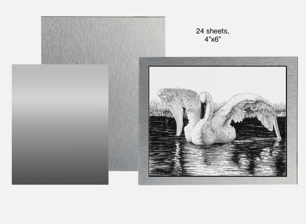 24 pack AlumaComp Aluminum, 4″”x6″” Archival Painting & Mounting Panel – new