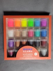 24ct Acrylic Paint Set Metallic/Neon/Glitter-Mondo Llama: Non-Toxic Craft Paints