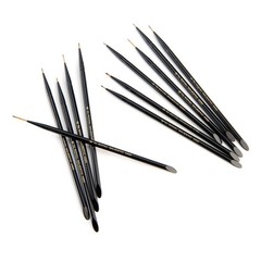 Royal & Langnickel Majestic Detail Artist 5/0, 10/0, 20/0, 3/0, 0, Black