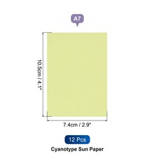Cyanotype Paper, 12 Sheet Sun Print Paper Kit Yellow Crafts Paper 4.1×2.9″