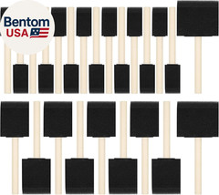 24 Pcs Foam Paint Brushes, Wood Handle Sponge Brushes for Painting, Staining, Va