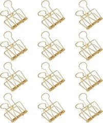 4Pcs Gold Hollow Out Long Tail Wire Binder Clips Paper Binder Clip Large Bind…