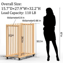Art Storage Rack with Wheels & Handle- Beech Wood Canvas Organizer & Artwork …