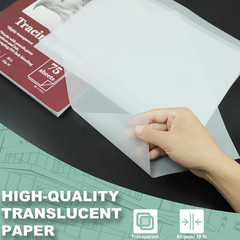 Tracing Paper 8.5X11 Inch, 100 Sheets Transparent Vellum Paper for Tracing Pads,