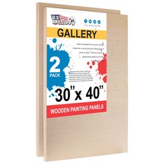 30″ x 40″ Gallery 1-1/2″ Profile Depth Artist Wood Pouring Panel Boards 2 Pack