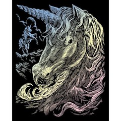 Holographic Foil Engraving Art Kit 8X10 Unicorns