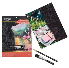 Brea Reese SERENE SUMMER Scratch Art Paper Pad 9″ x 12″ NEW