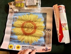 New Dazzle “Sunflower”, Round Drill DIY Diamond Painting Art Craft Kit, 8×8”