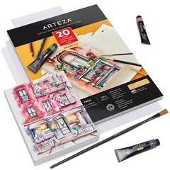 Arteza DIY Foldable Canvas Frame | Mixed Media | 5 x 6.6 – 20 Sheets