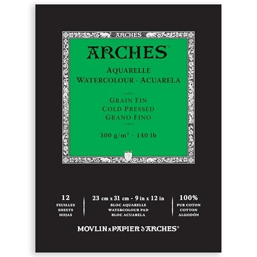 Arches Watercolor Paper Pad Natural White 23x31cm 1795092