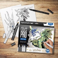 Spectrum Noir Pro Fan Art Set – 24 Piece – Magical Creatures