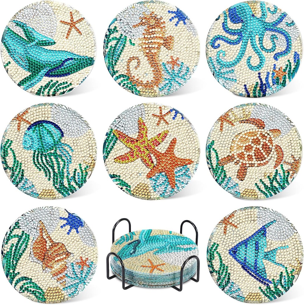 UPINS Ocean Diamond Art Painting 3 inches x 3 x 2 inches,