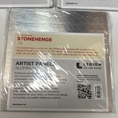 Lot of 3 Legion Stonehenge Oil Aluminum Artist Panels White 6×6