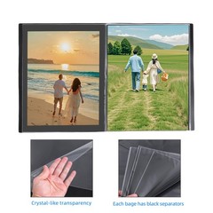 Large 13″x19″ Art Portfolio Heavy Duty Binder with Plastic Sleeves, Portfolio…