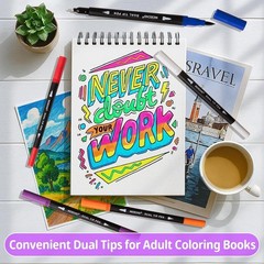 Dual Tip Art Markers – 24 Vibrant Colors for Creative Expression