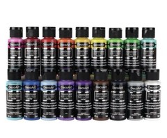 DecoArt Americana Acrylic Satin Paint Set Assorted 18 Colors ~ 2 oz Each
