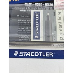 Staedtler Pigment Liner Sketch Pens Black Ink 4 Line Widths 308 WP4 Set of 4